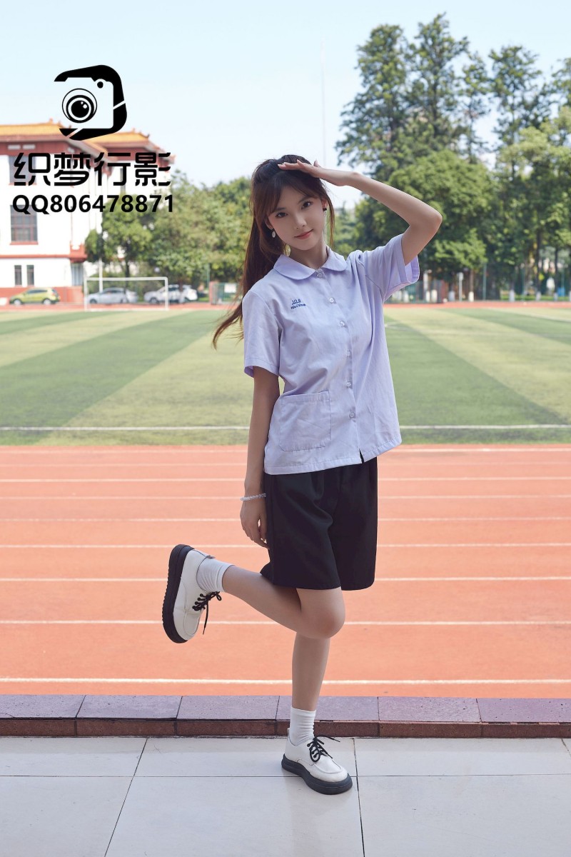织梦映像清新美女学妹驾到学校学院风主题写真-写真坊