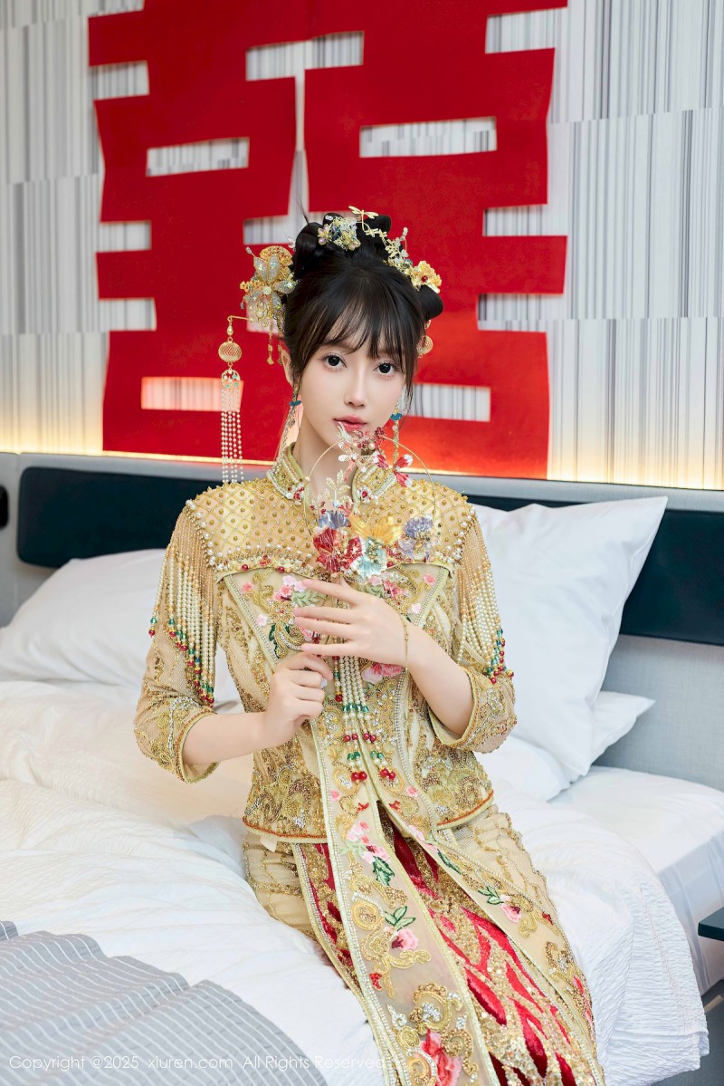 秀人网模特玥儿玥er秀禾服饰肉色丝袜心愿旅拍-写真坊
