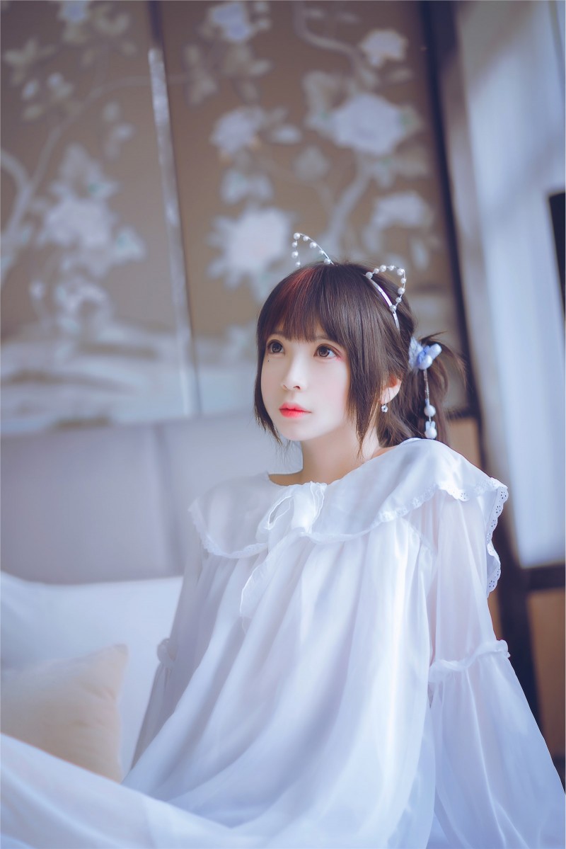 疯猫ss NO.002 白色睡衣-写真坊