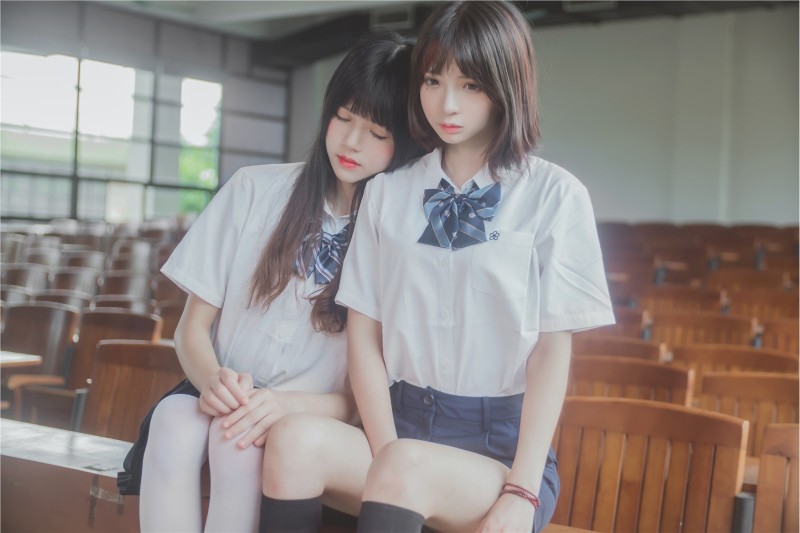 疯猫ss NO.011 &桜桃喵 JK百合1-写真坊